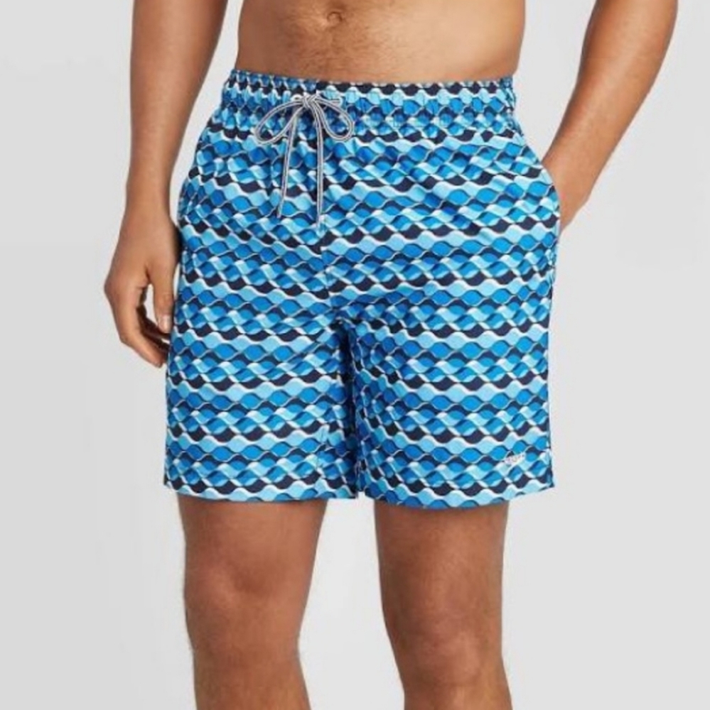 Speedo Authentic Mens Size Large Geometric Volley